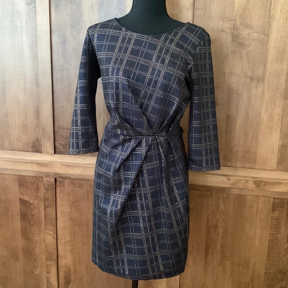 Ella Blu boutique dress M navy blue gold